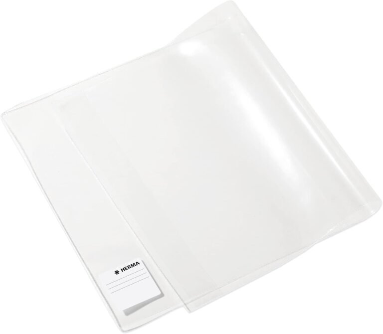 HERMA Basic Book Cover, Made of Robust Film, With Name Label, for School Books-B003XNN5LW