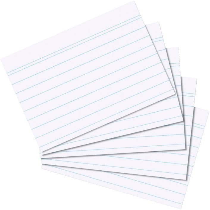 Herlitz Index Cards, DIN A7, White, Lined, 170g/m², 100 Pieces-B00SNF0EK0