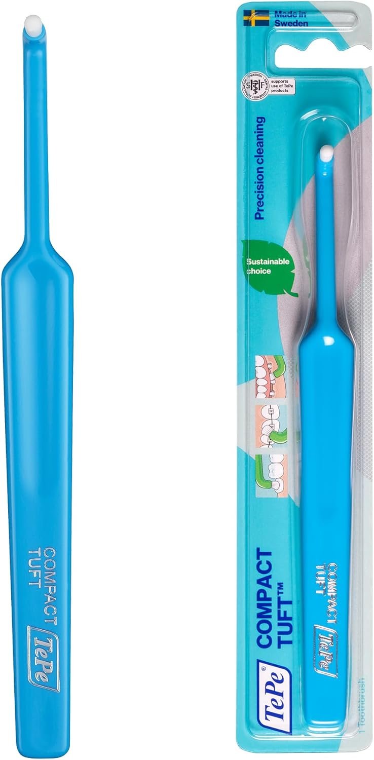 TePe Compact Tuft Special Toothbrush in Blister Packaging, Assorted Colours-B007A1BMOU