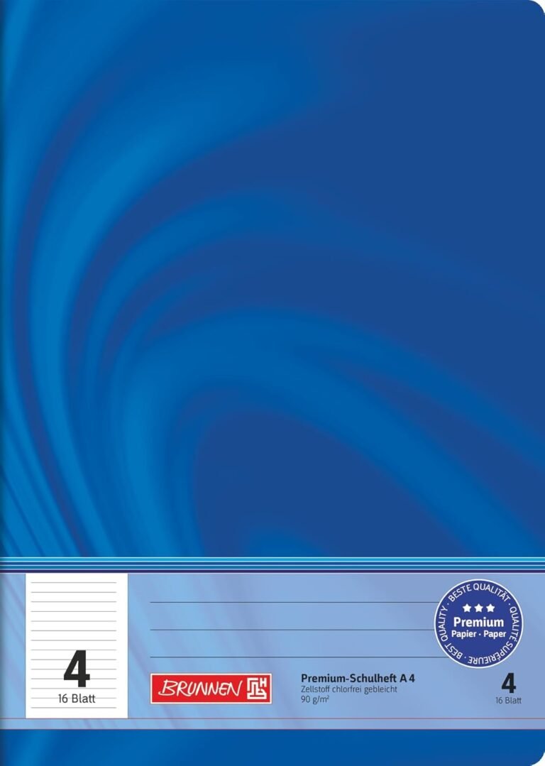 BRUNNEN Premium Vivendi Exercise Book | A4, Line Spacing 4, 16 Sheets, Blue-B001QPQ5F2