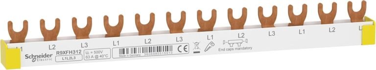 Schneider Electric Phasenschiene Gabel Resi9, 3-polig, 12 TE, 63A, kürzbar, Artikelnummer R9XFH312-B00DE3VKRM