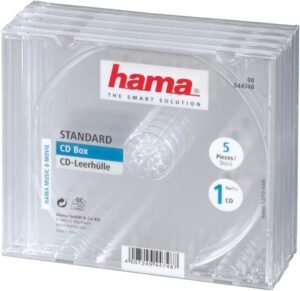 Hama CD Sleeve (5-Pack, Standard) CD Protective Sleeve Transparent-B00005UPB7 73 61eyhJCZ53L. AC SL1100