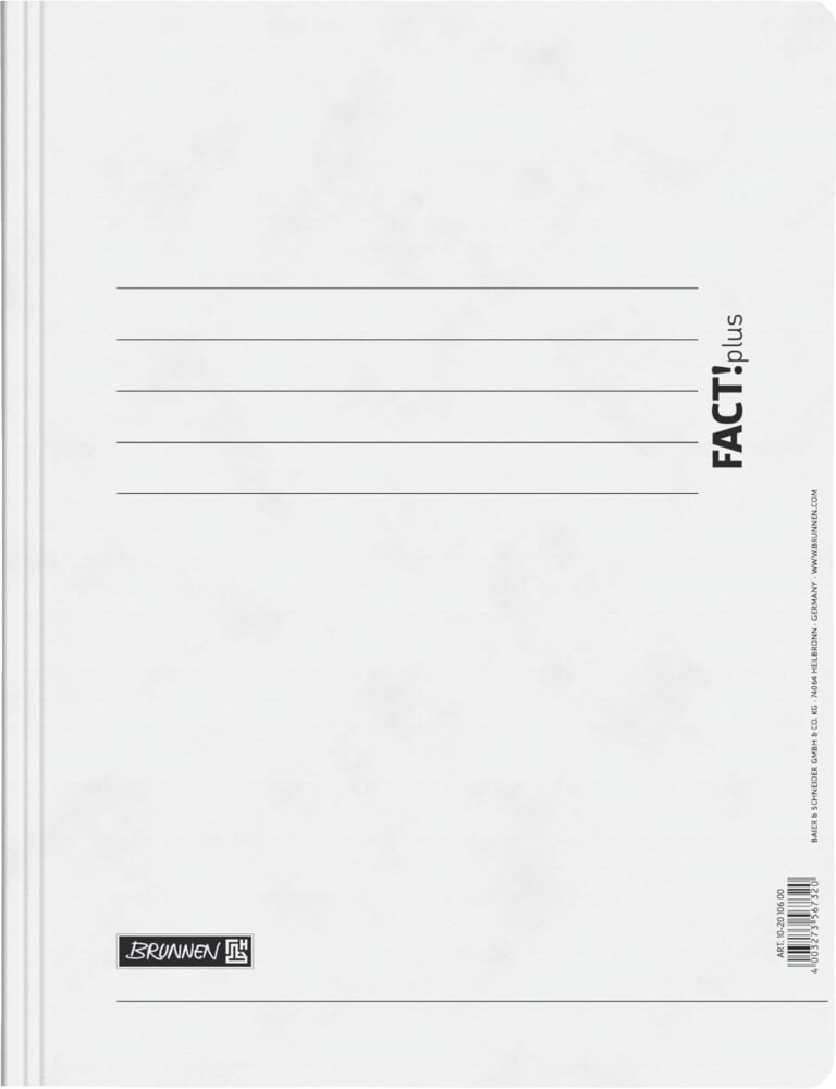 Brunnen Fact!Plus A4 File / Folder, Made of Thick Pressed Cardboard, White-B001QPPAJO