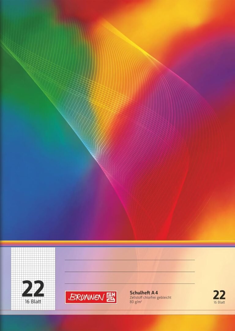 BRUNNEN Schulheft | A4, Lineatur 22, 16 Blatt, mehrfarbig-B00CTMJ66Q