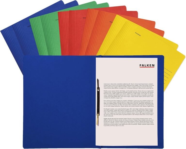Original Falken 10-Pack Recycled A4 Folders, Assorted Colors – Product Details-B071LSFYBD
