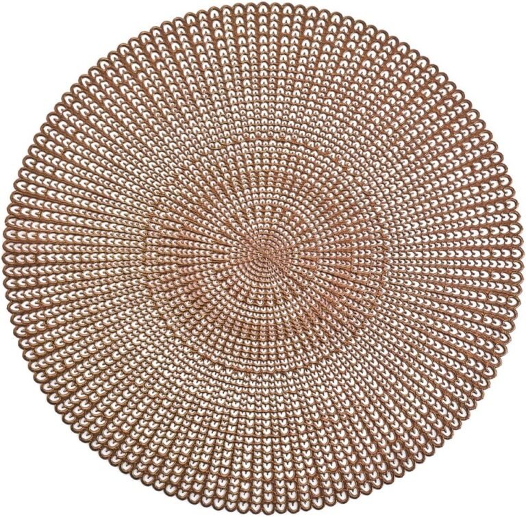 Zeller 26819 Placemat “Cut out”, Plastic, Round, Copper, approx. Ø41 cm-B072L8198Y