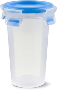 EMSA Clip & Close Food Storage Container Review-B004QGXKOC 121 EMSA Clip Close food storage container round 0.35 L storage box 100 percent leak proof dishwasher freezer and microwave safe transparent blue Made in Germany 508551