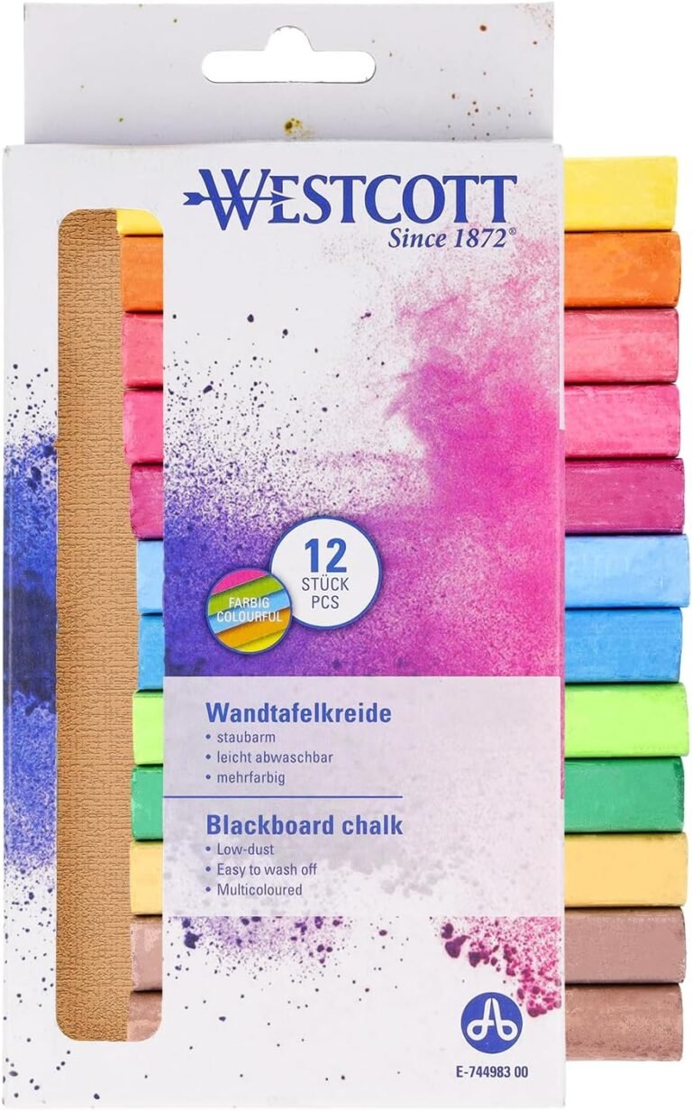 Westcott Chalk Pack of 12 Colourful -B0CN9Q58P8